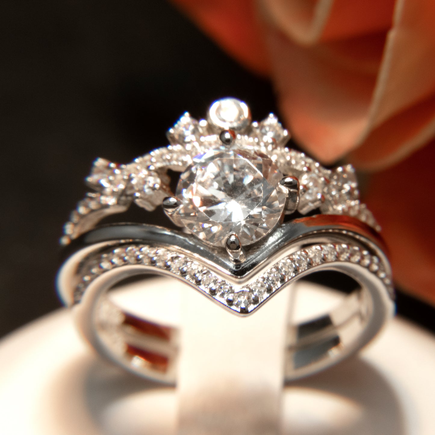 LyonaWeddingRingSetWomenCzSterlingSilverBridalEngagementMatchingBandGingerLyneCollection_Clear-5