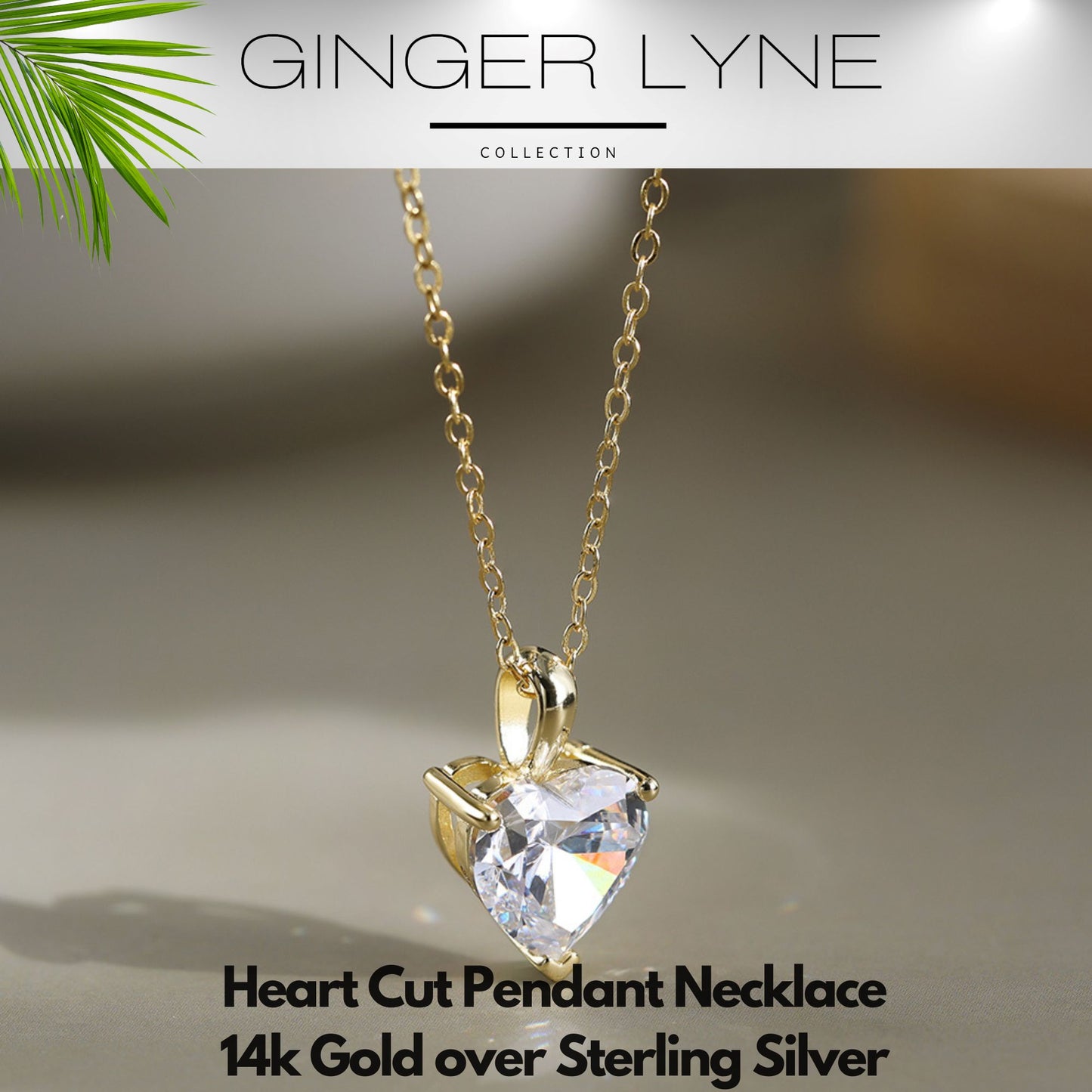 HeartSolitaireNecklaceforWomenSterlingSilver3Ct8ACubicZirconiaPendant18"ChainbyGingerLyne_Silver-3