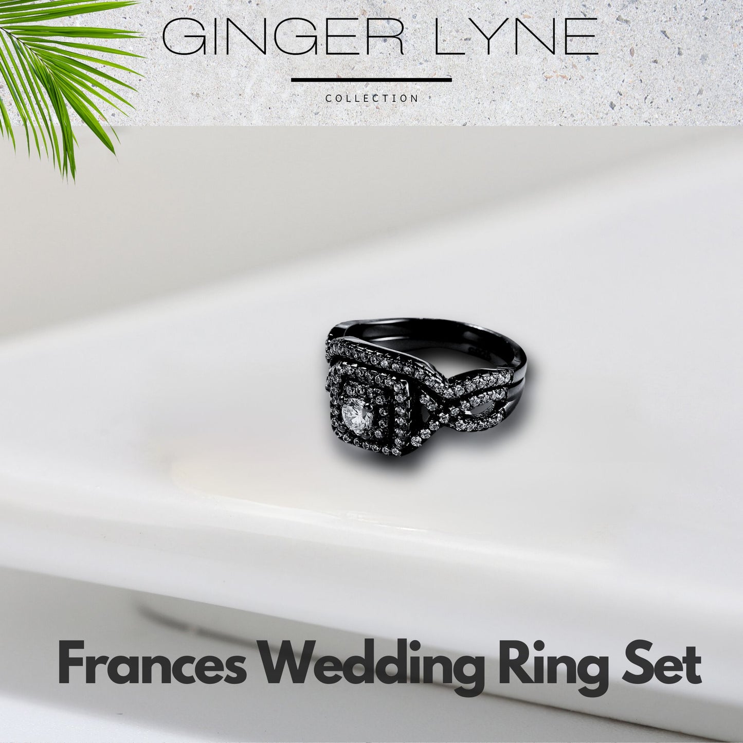 WeddingRingSetforWomenHaloCZWhiteGoldSterlingSilverEngagementRingGingerLyneCollection_Black/SterlingSilver-3