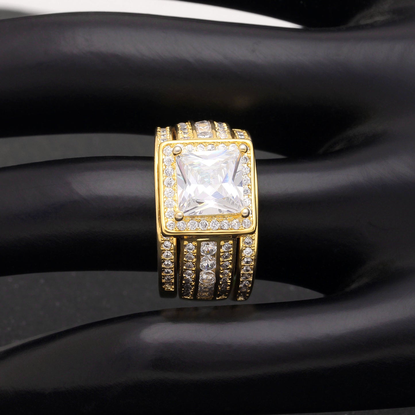BeverlyHaloWeddingRingSetforWomenCzEngagementMatchingBandsGingerLyneCollection_Gold-5