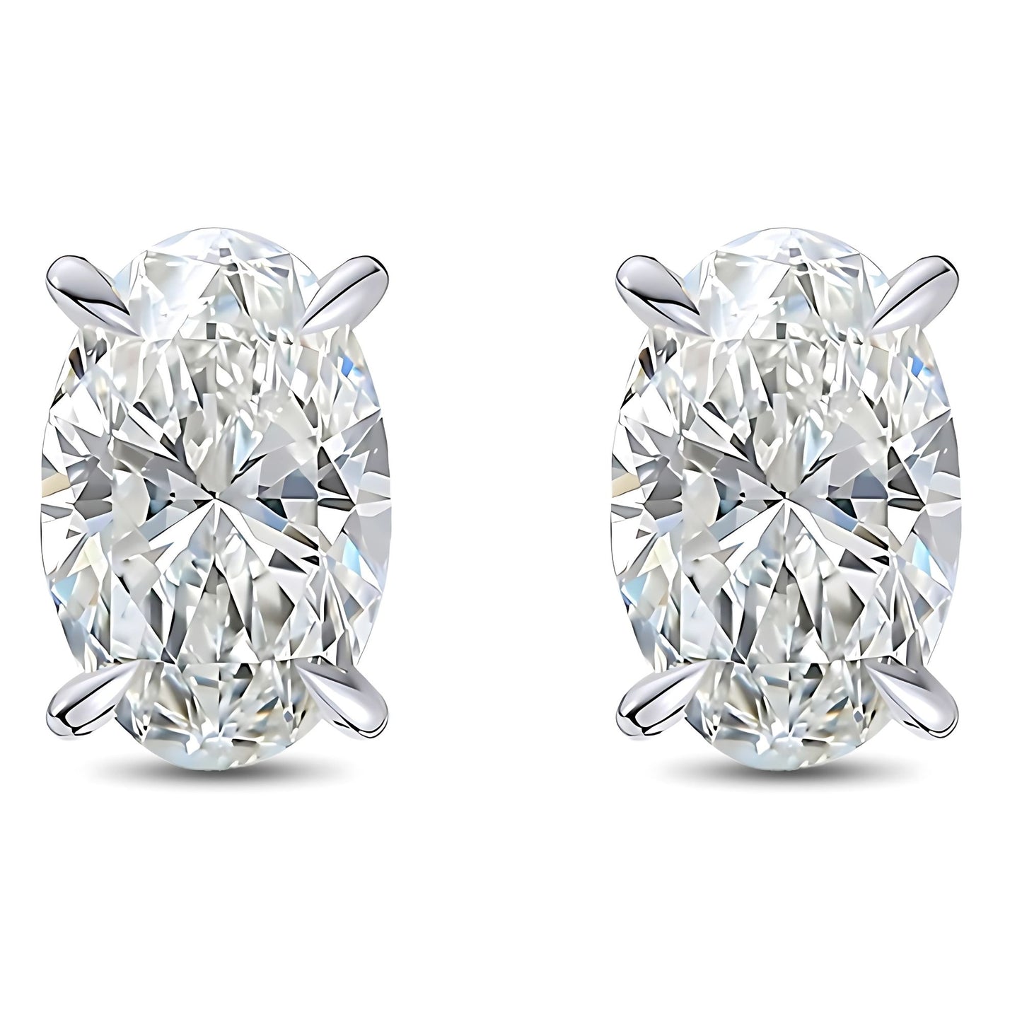OvalCutStudEarringsforWomen5CtSimulatedDiamondSterlingSilverGingerLyne_Silver-1