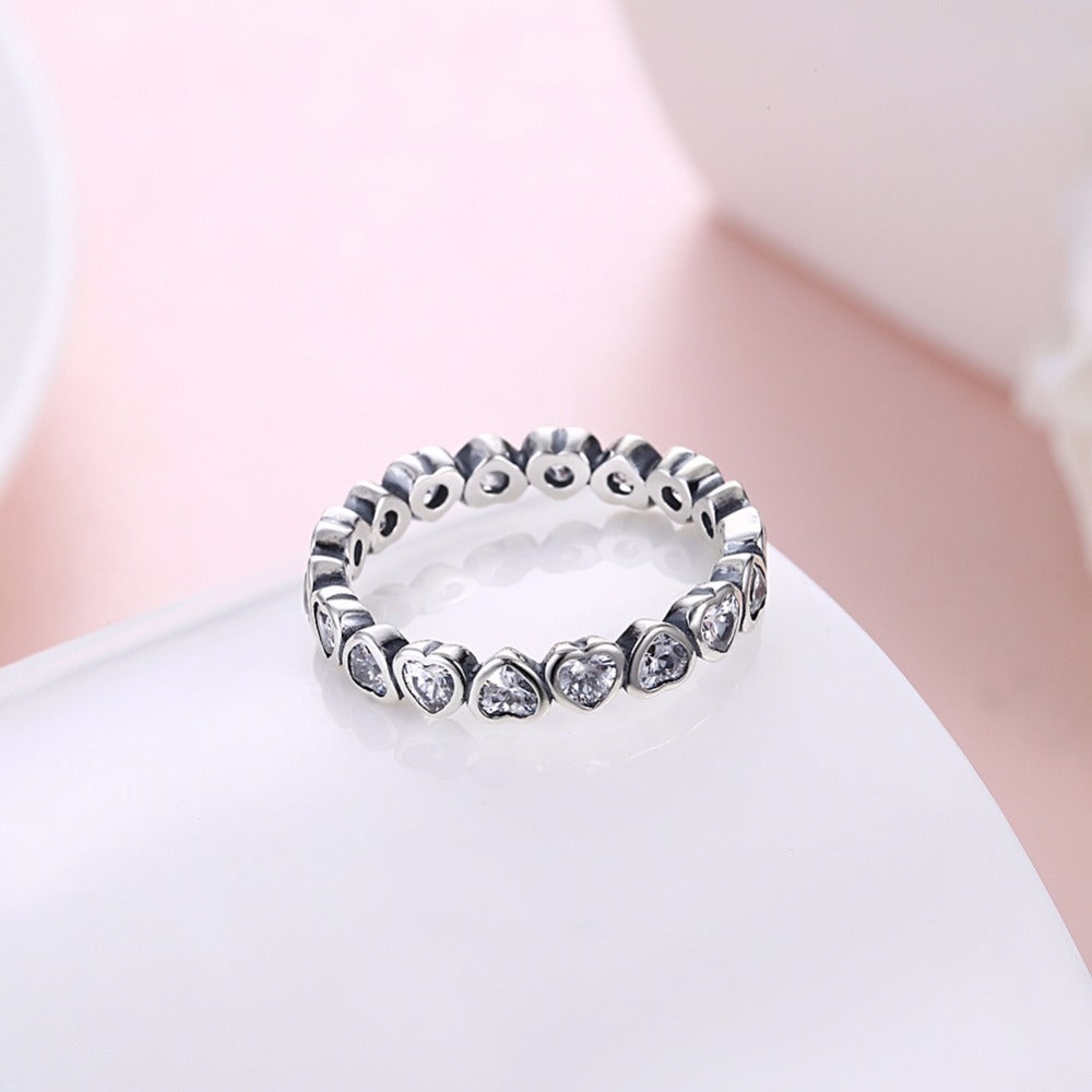HeartEternityBandRingSterlingSilverCzWeddingWomenGingerLyneCollection_Silver-2