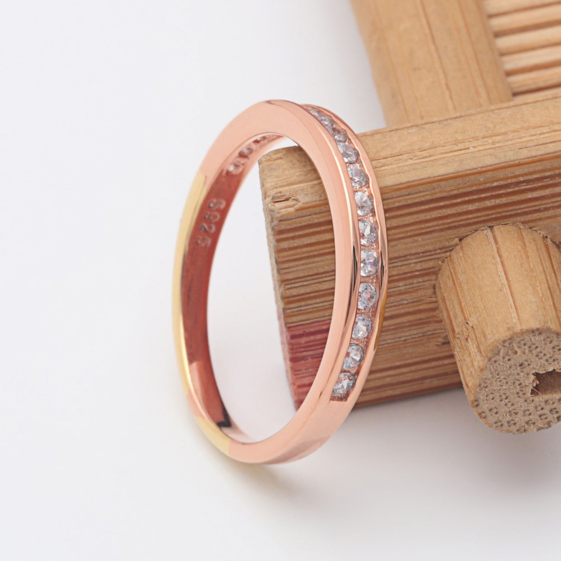 VictoriaAnniversaryBandRingSterlingSilverCzWomensGingerLyneCollection_RoseGold/Silver-2