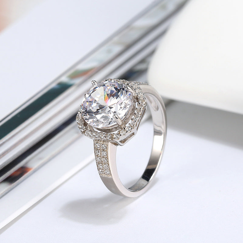 HaloBridalEngagementRingforWomen4CTCZSterlingSilverGingerLyneCollection_Silver-4