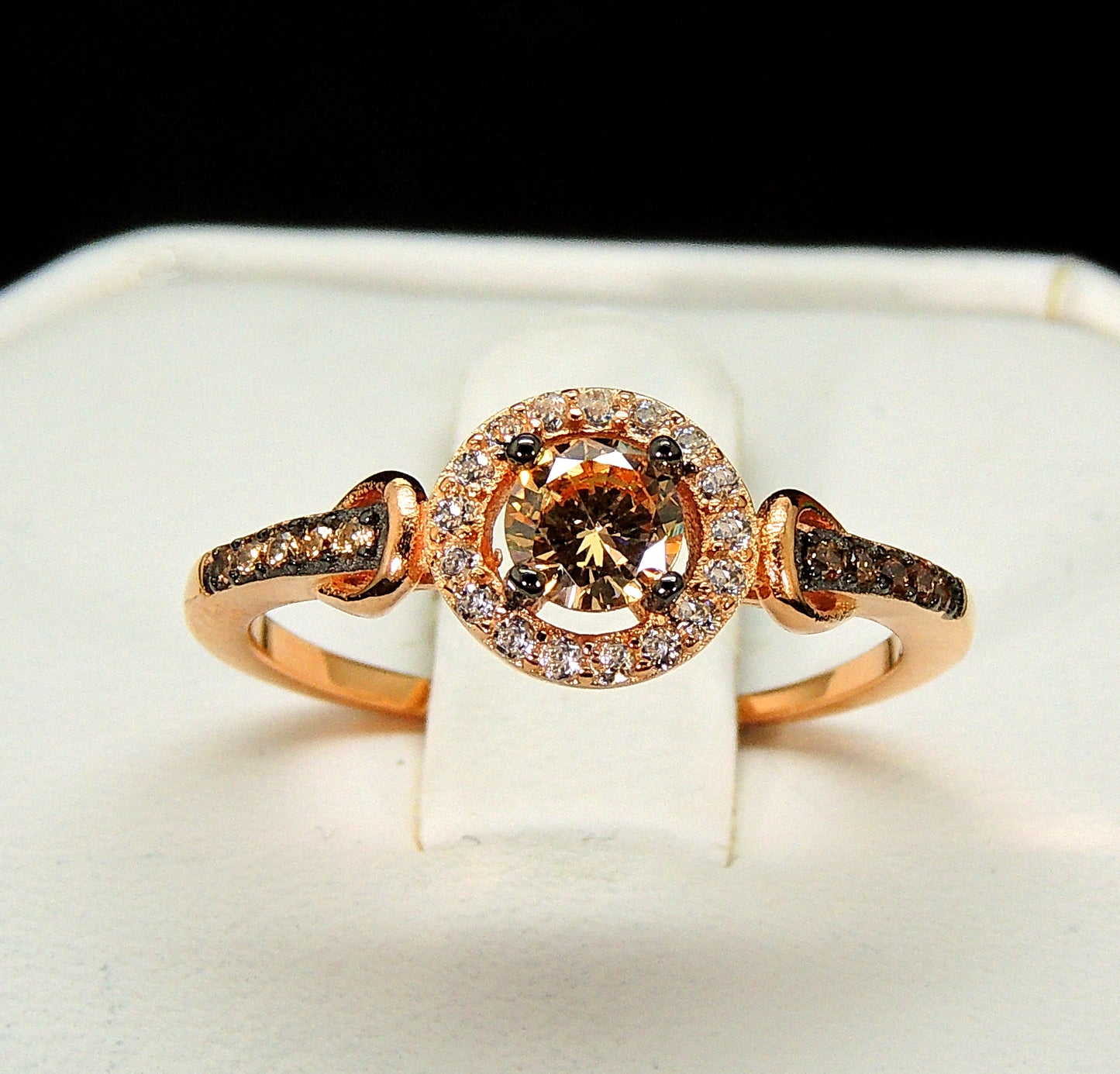 TahishaEngagementRingChocolateCzRoseSilverWomensGingerLyneCollection_Gold-6