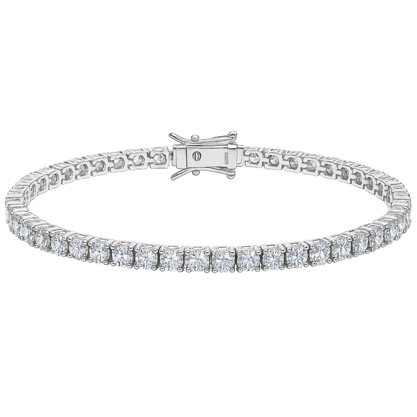 ClassicTennisBraceletforWomenSterlingSilver5mmCubicZirconia8"GingerLyneCollection_5mm8"Length-1