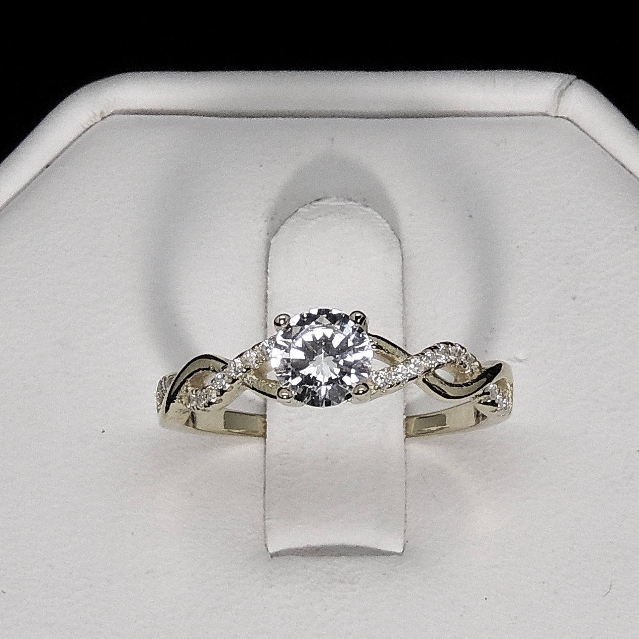 QueenaBridalSetEngagementRingCzSterlingSilverWomenGingerLyneCollection_Silver-6