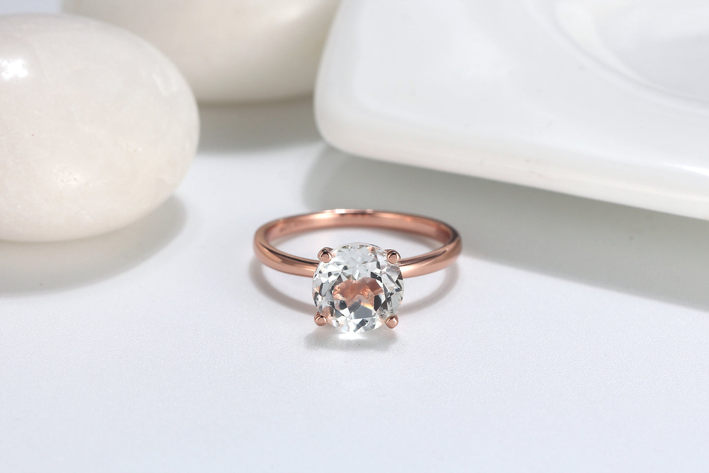 AmoreEngagementRingWomen1,2or3CtTopazSterlingGingerLyneCollection_Rose3Carat-6