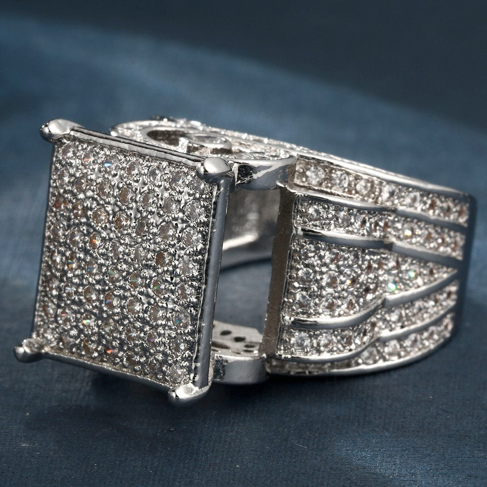 EdwinaEngagementRingSquareMicroPaveExaggeratedWomenGingerLyneCollection_Silver-2