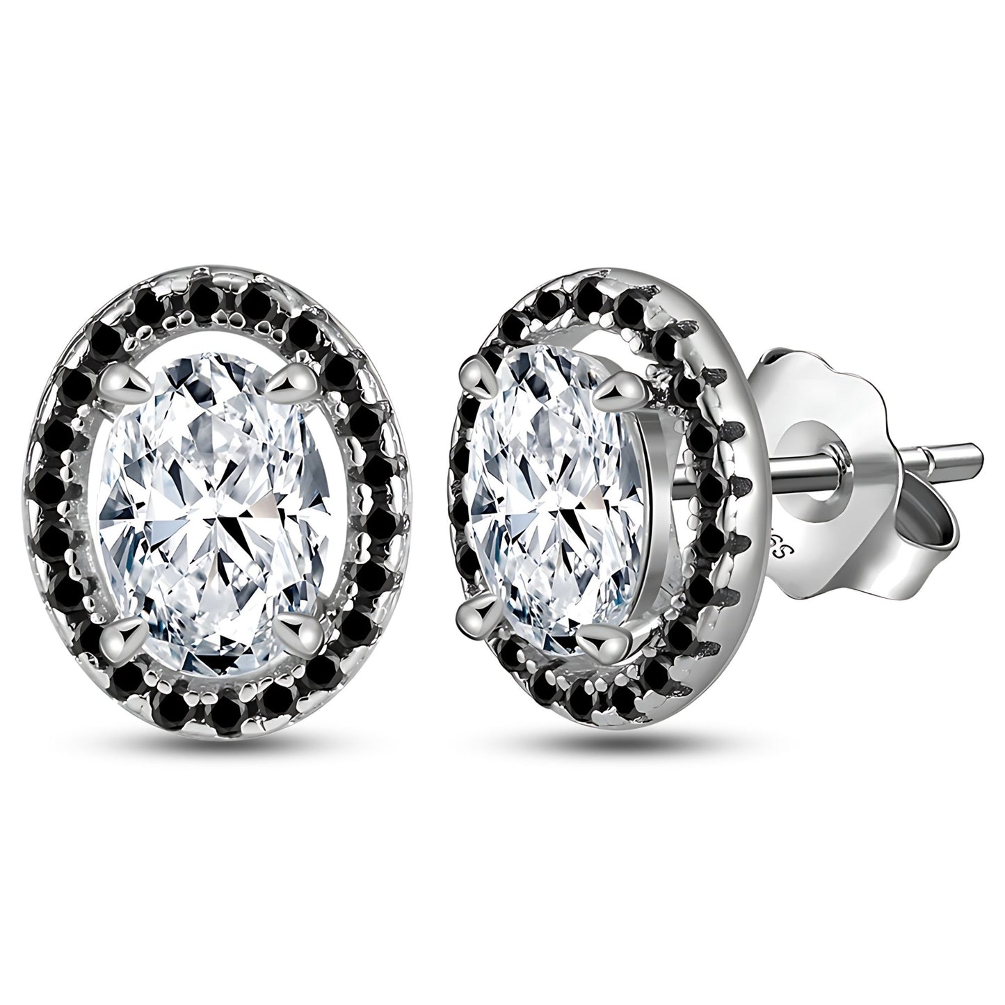 BlackHaloOvalCutStudEarringsforWomenSimulatedDiamondSterlingSilverGingerLyne_BlkHaloStud-1
