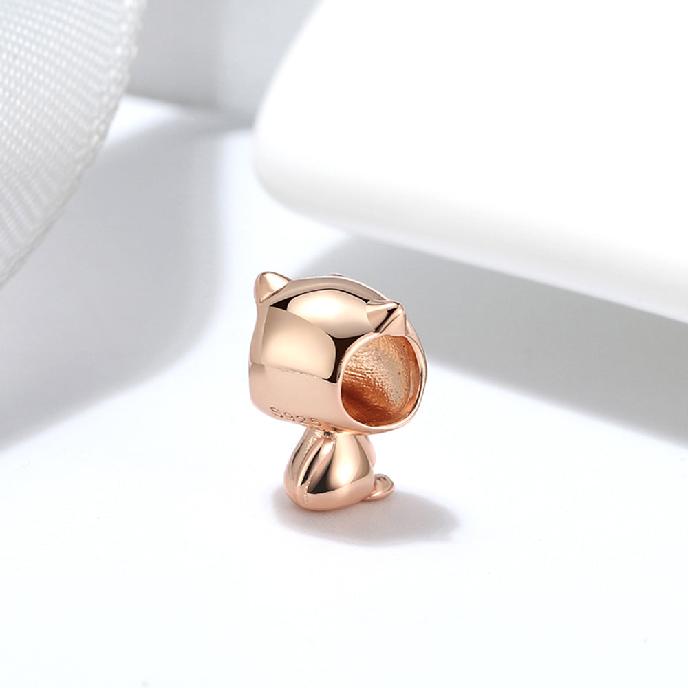 KittyCatCharmEuropeanBeadRoseGoldPlatedSterlingSilverGingerLyneCollection_Gold-3