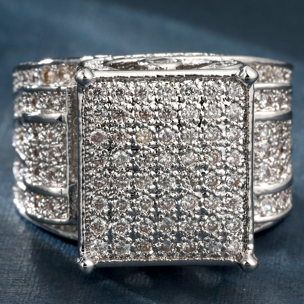 EdwinaEngagementRingSquareMicroPaveExaggeratedWomenGingerLyneCollection_Silver-3