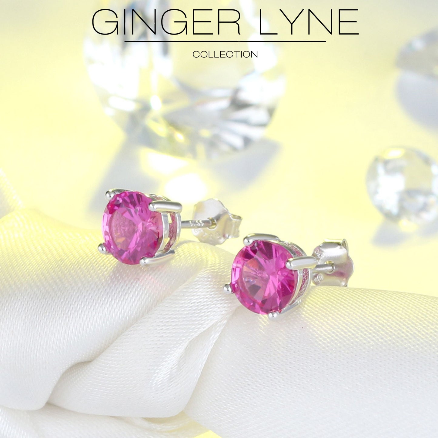 SolitairePinkCZStudEarringsbyGingerLyneSterlingSilver5ACubicZirconia6mm1.68CTW_Pink-3