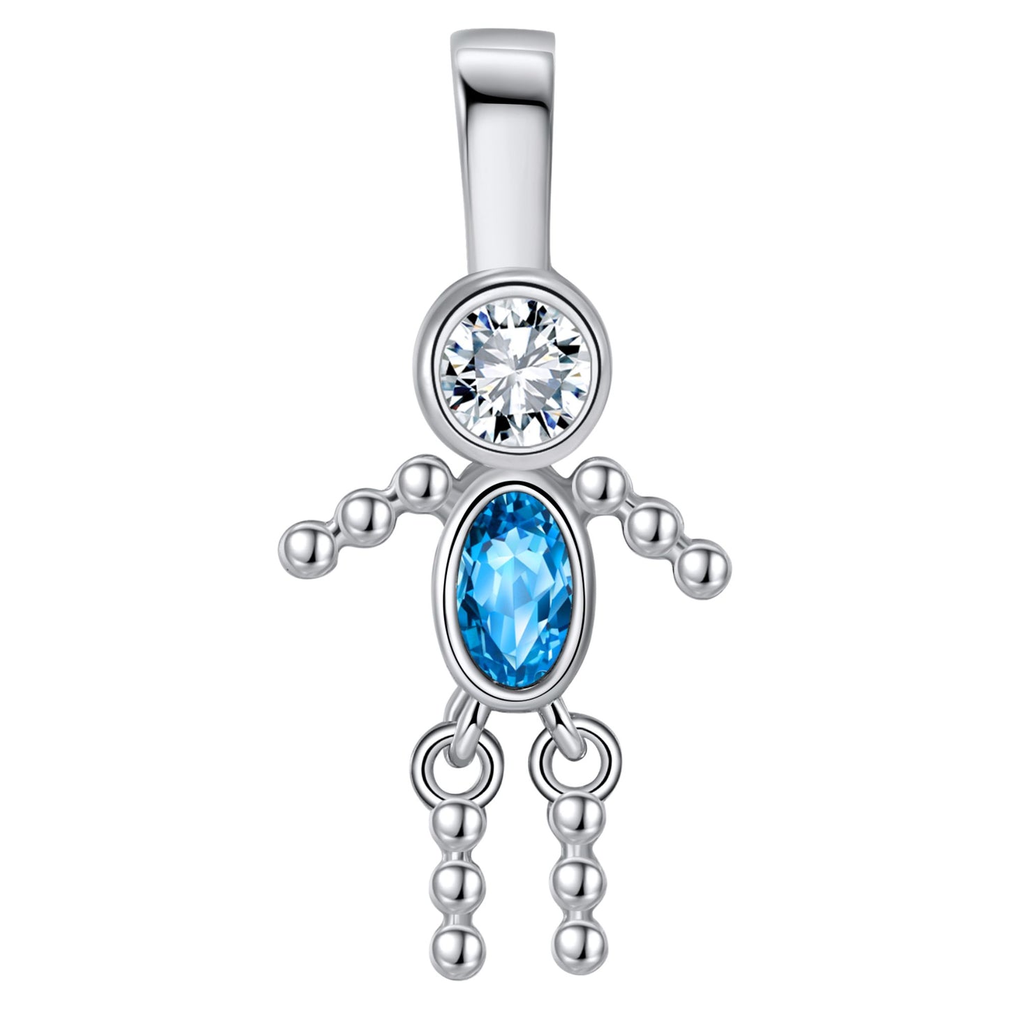 BabyBoyorGirlBirthstoneCharmforMomFamilyTreeGrandmaNecklacebyGingerLyneCZSterlingSilver_BoyDecember-1