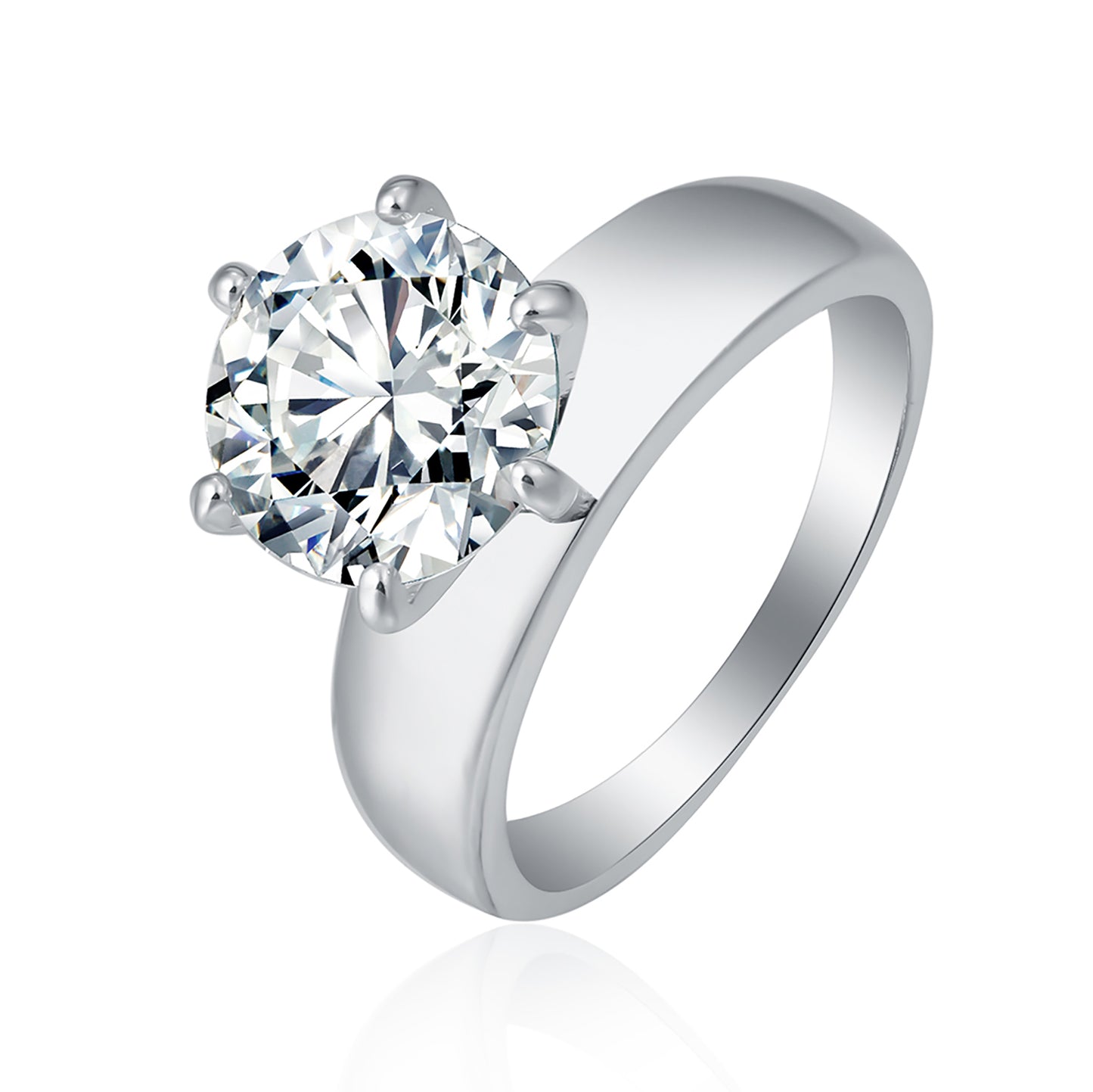 ZoeEngagementRingStainlessSteel10mmSolitaireWomensGingerLyneCollectionSize10_Silver-6