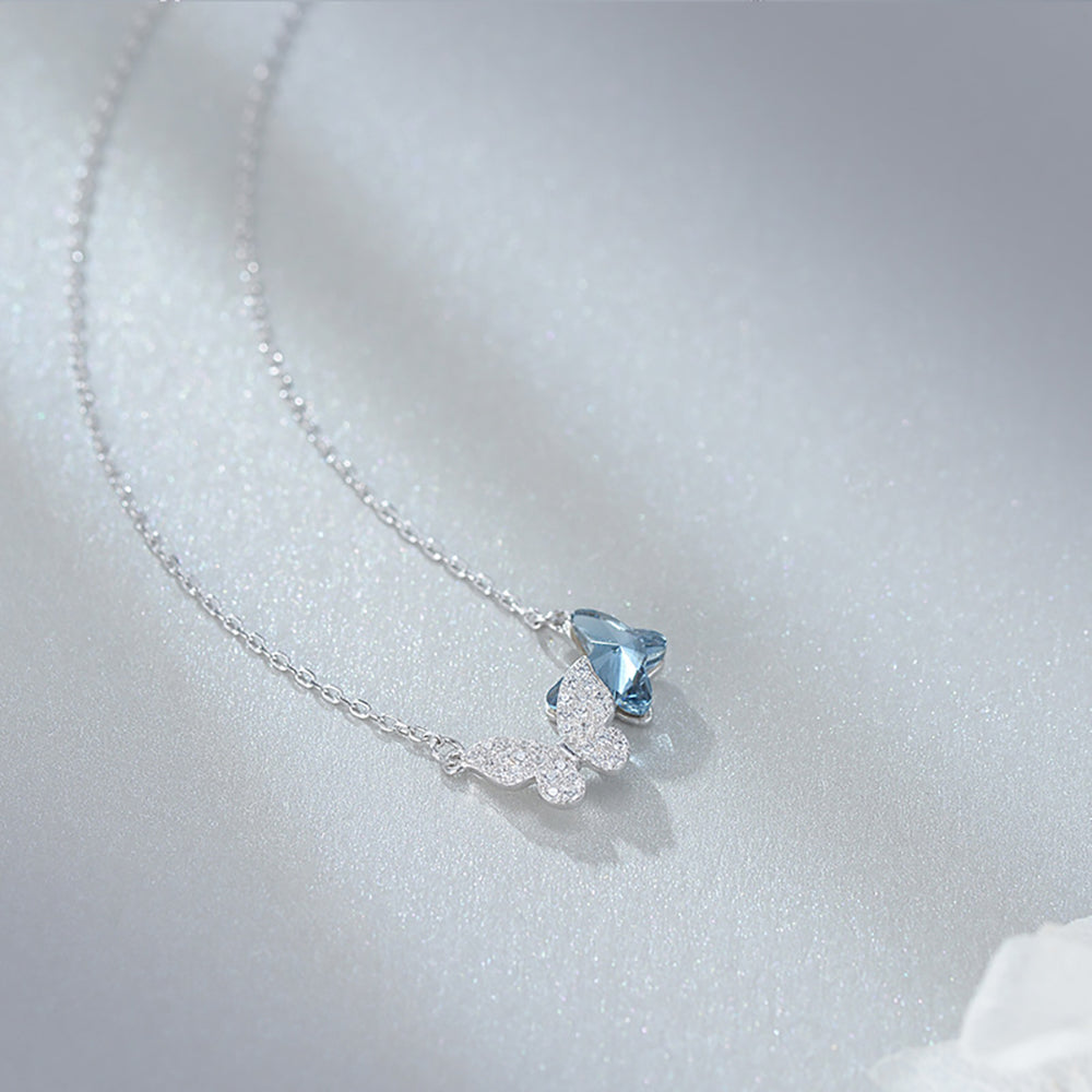 ButterflyPendantNecklaceWomensBlueCrystalSterlingSilverGingerLyneCollection_Blue-4