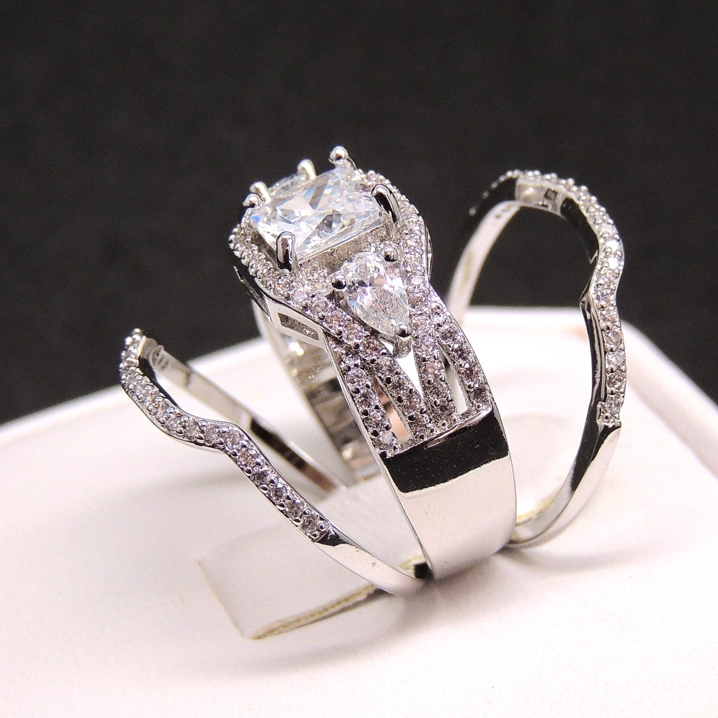 PatWeddingRingSetforWomen3pcCzGoldPlEngagementMatchingBandsGingerLyneCollection_Silver-4