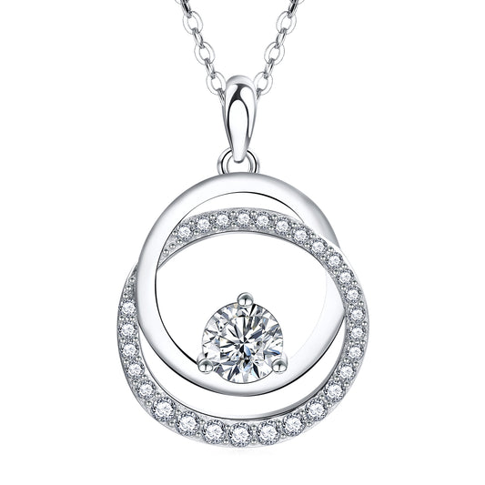 GalaInfinityPendantNecklaceWomensSterlingSilverCZGingerLyneCollection_Clear-1