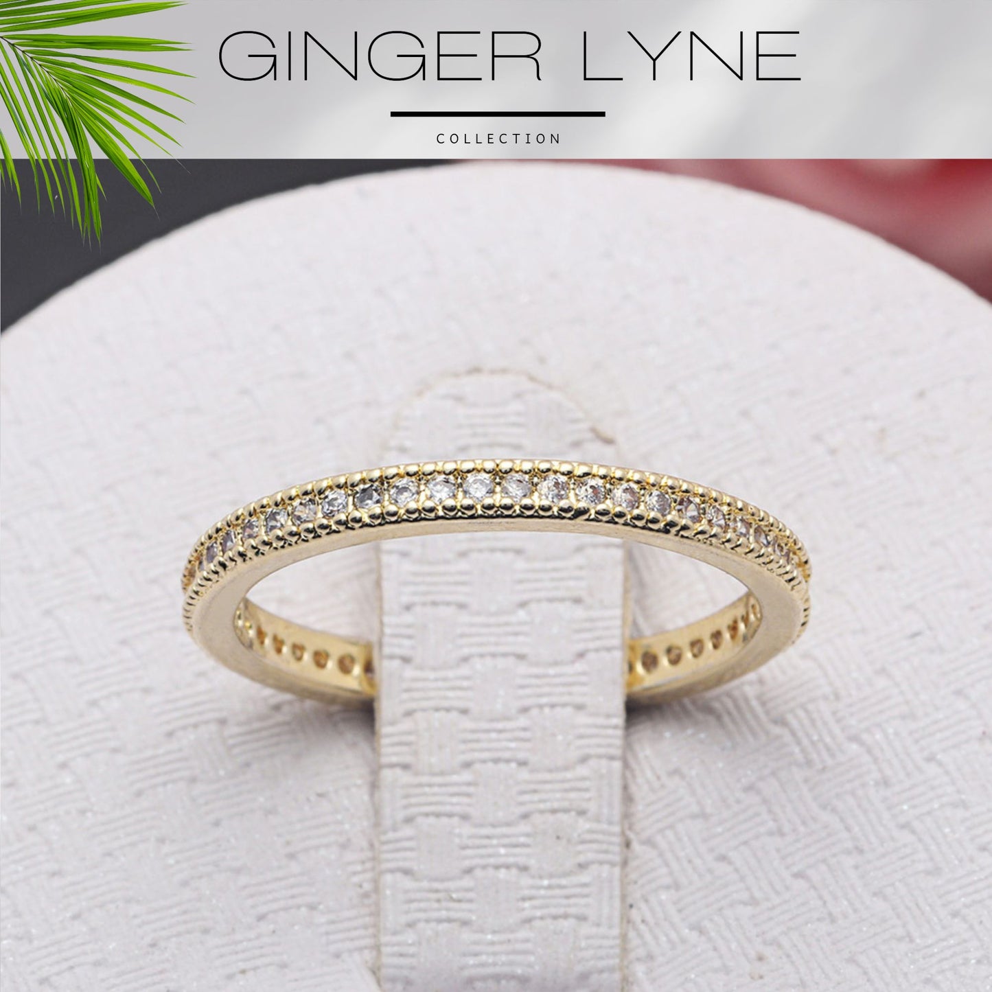 EternityWeddingBandforWomenCubicZirconiaSterlingSilverStackingRingsGingerLyneCollection_Gold-2