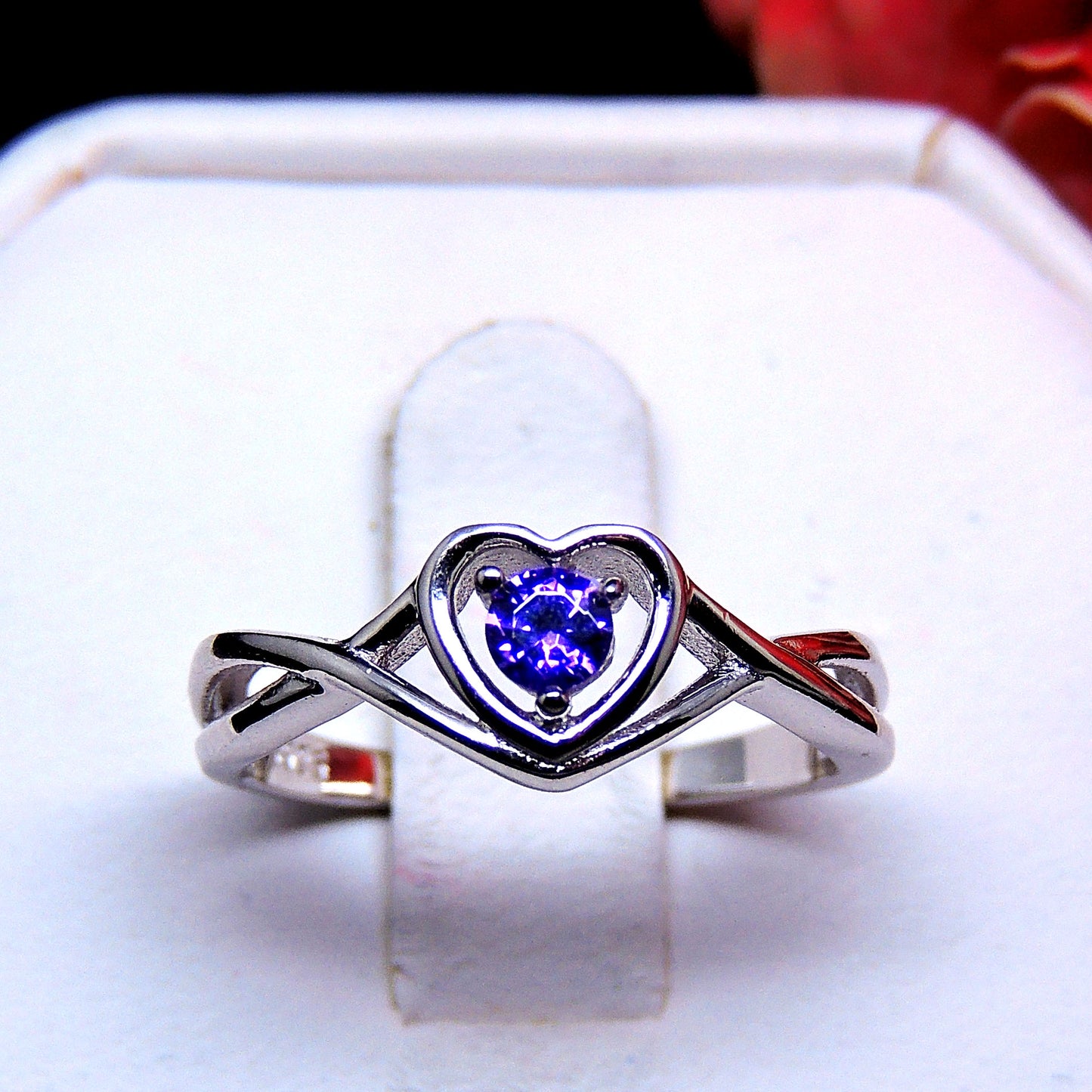 ChristineEngagementRingforWomenPromiseHeartBirthstoneCzSterlingSilverbyGingerLyne_February-Purple-4