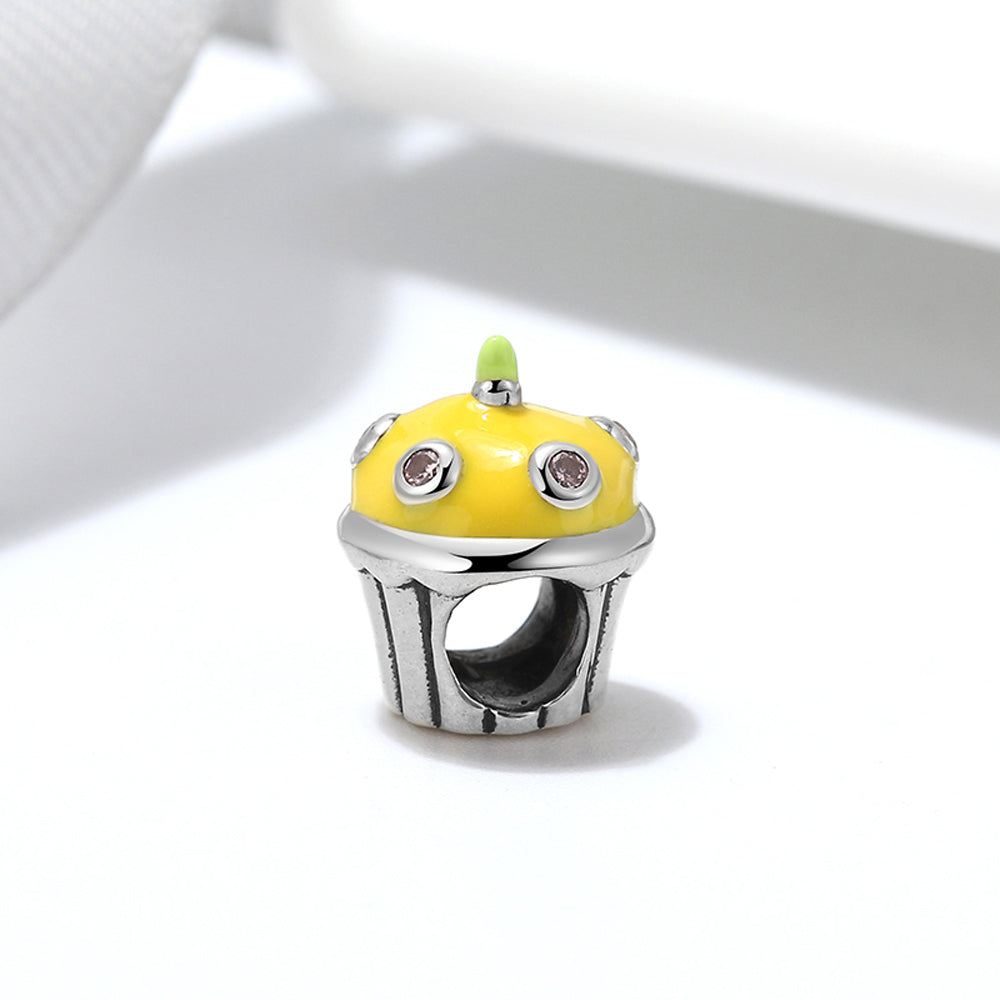 BirthdayCupcakeCharmEuropeanBeadSterlingSilverGingerLyneCollection_Yellow-2