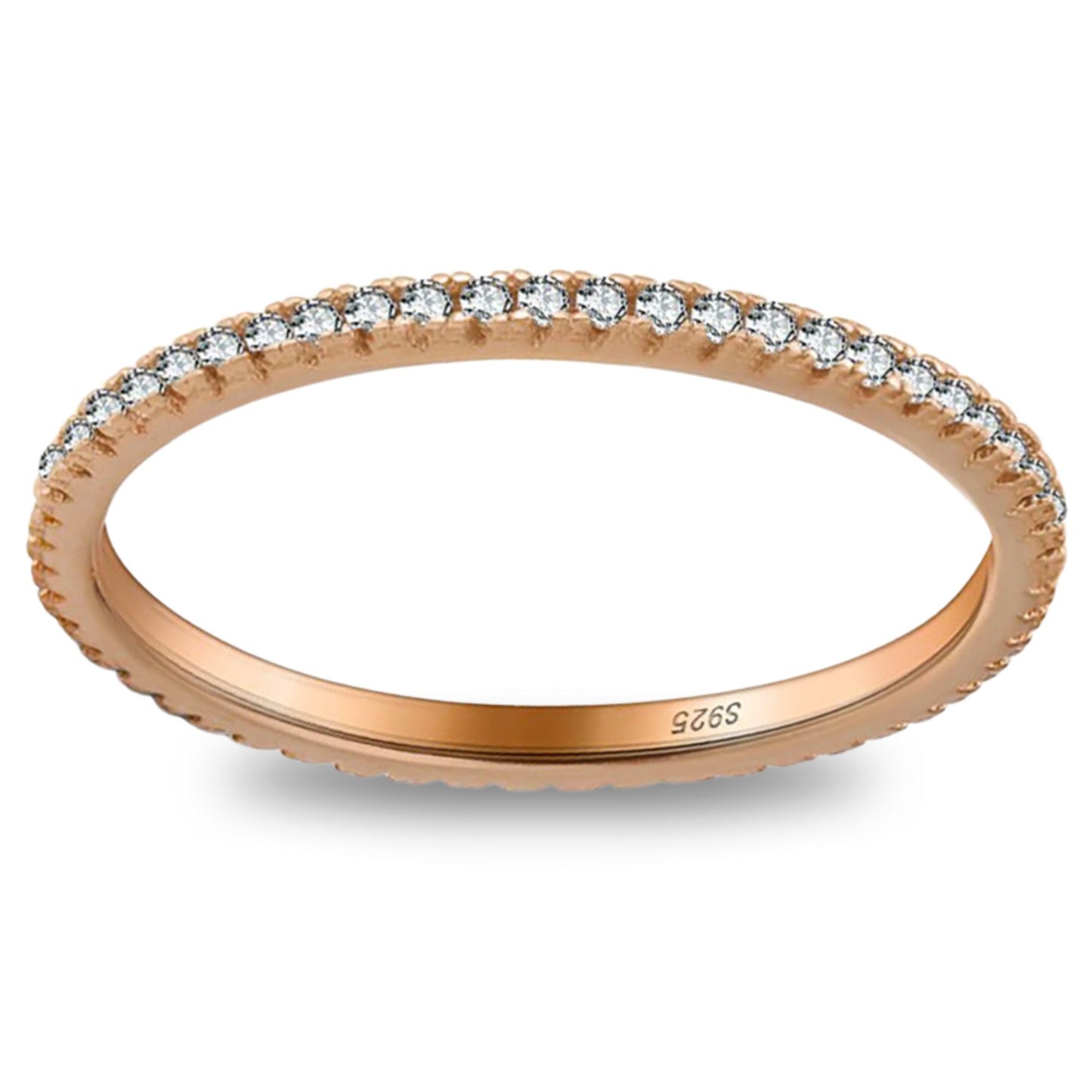EternityWeddingBandforWomenCubicZirconiaSterlingSilverStackingRingsGingerLyneCollection_RoseGold-1