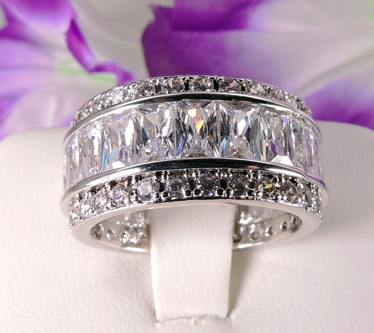 BrianaBandBridalEngagementRingCubicZirconiaWomensGingerLyneCollection_Silver-6