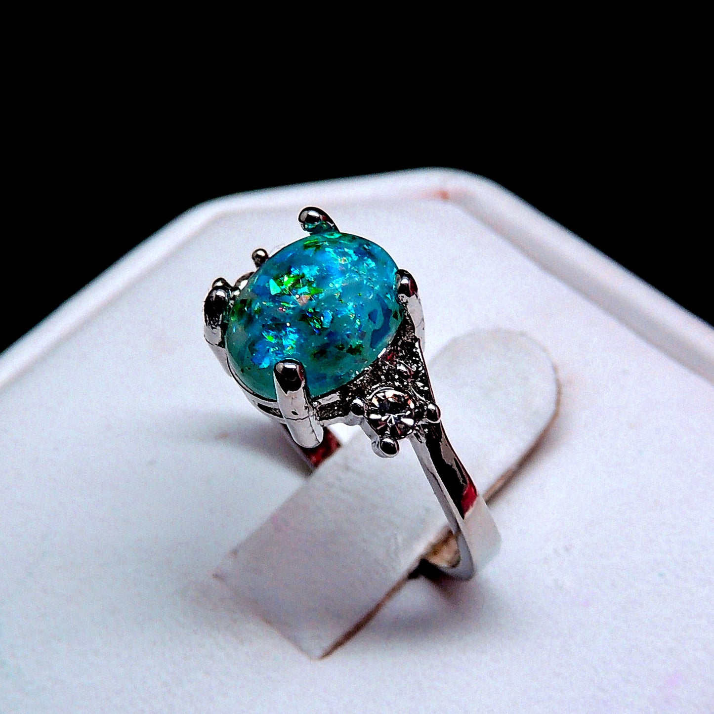 ArletteSimulatedFireGreenorPurpleOpalRingWomensEngagementGingerLyneCollection_Green-4