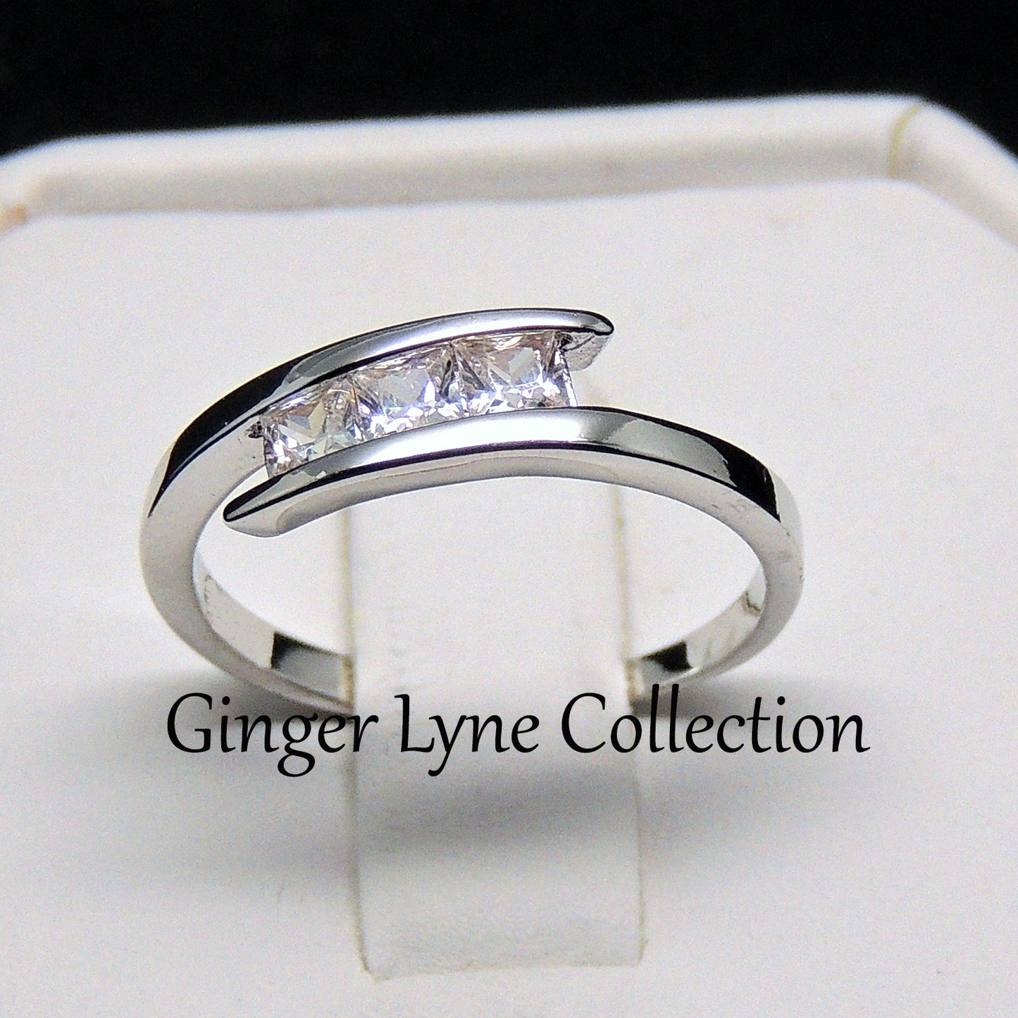 McKenna3StoneCZAnniversaryBandEngagementRingforWomenGingerLyneCollection_Silver-5