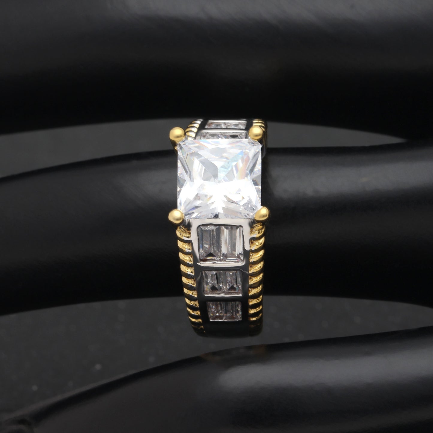 CharlieEngagementPaveCZWomensGingerLyneCollectionSize5_Clear-4