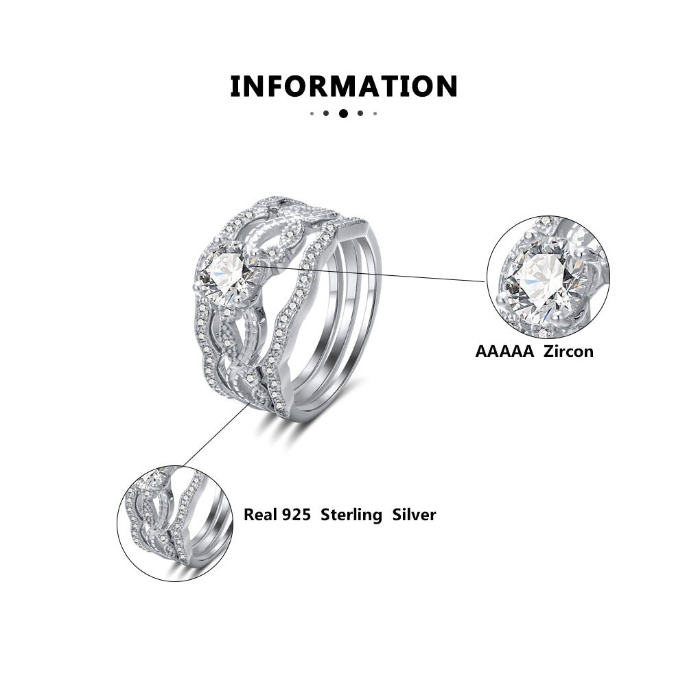 WeddingRingSetforWomenCZEngagement3pcBridalBandSterlingSilverGingerLyneCollection_Silver-3