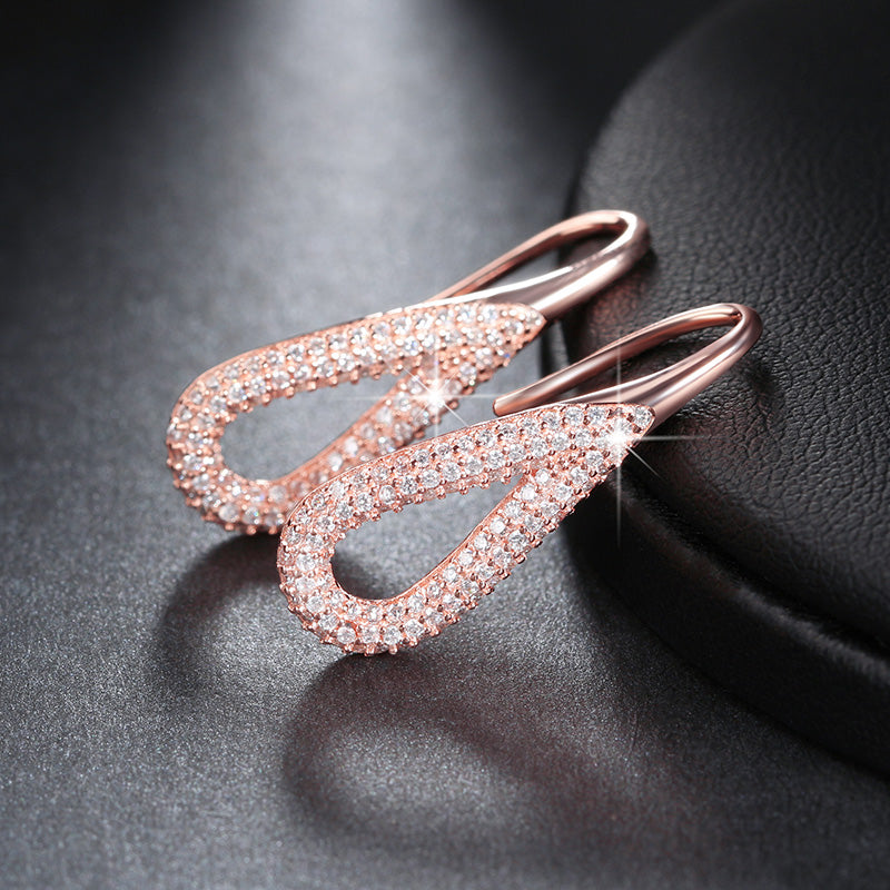 TeardropHookDropEarringsforWomenClearCubicZirconiaGingerLyneCollection-RoseGold_RoseGold-3