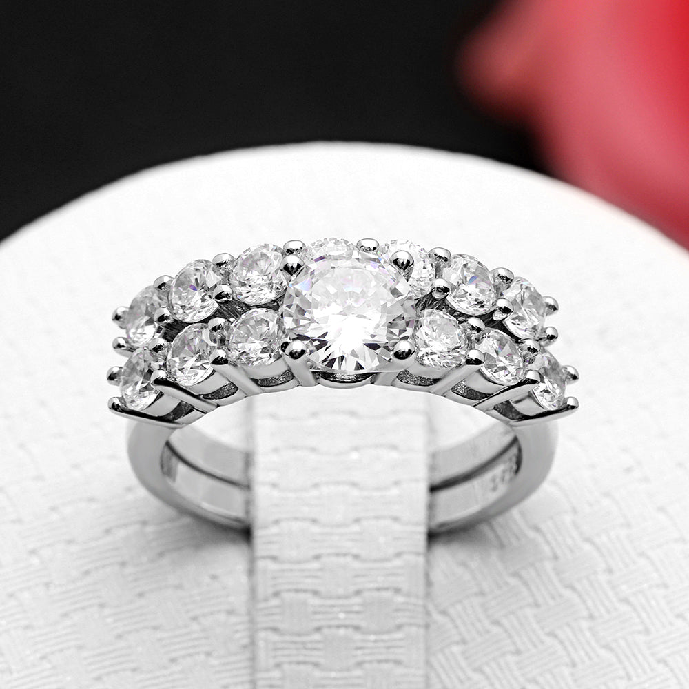 CarlaWeddingRingSetforWomenSterlingSilverCZEngagementRingBandGingerLyneCollection_Silver-2