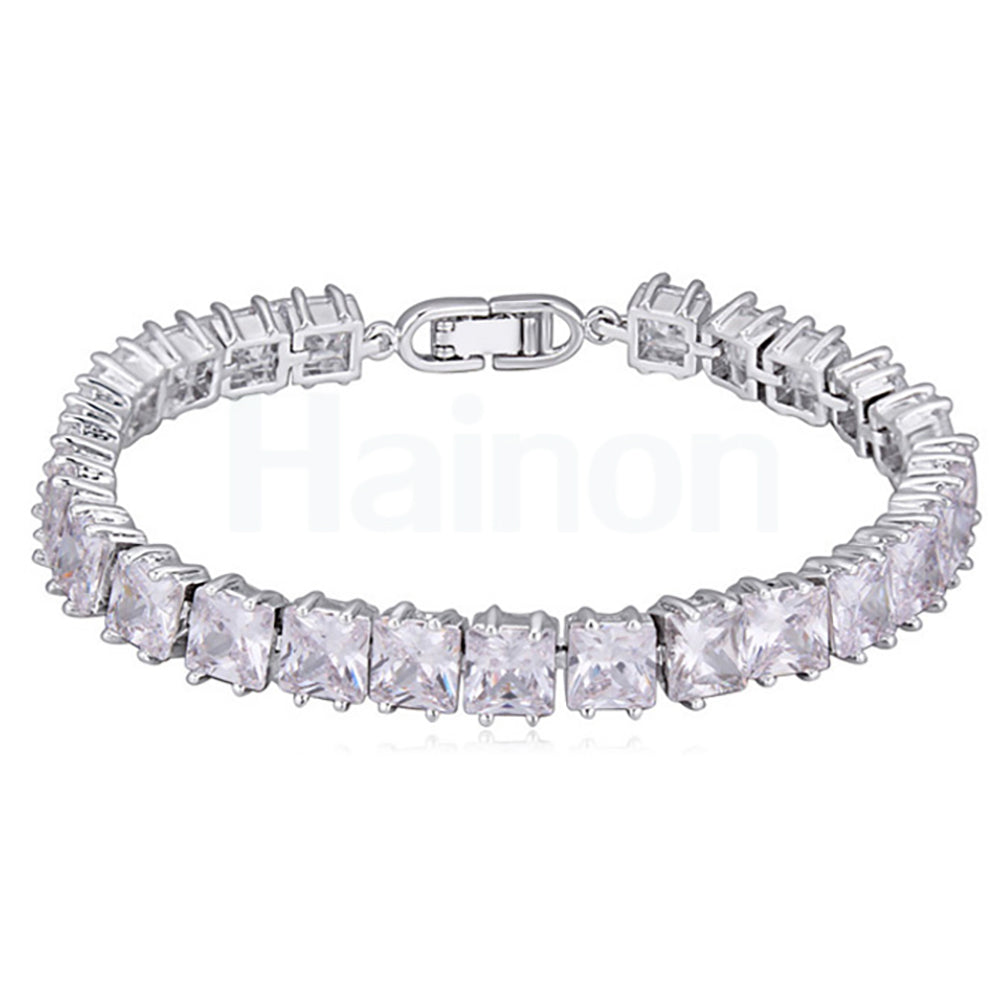 GemmaEmeraldCutCzTennisBraceletWomensGingerLyneCollection_Silver-1