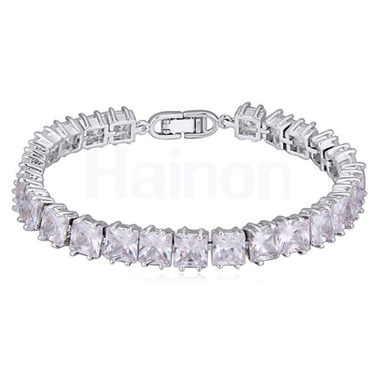 GemmaEmeraldCutCzTennisBraceletWomensGingerLyneCollection_Silver-1