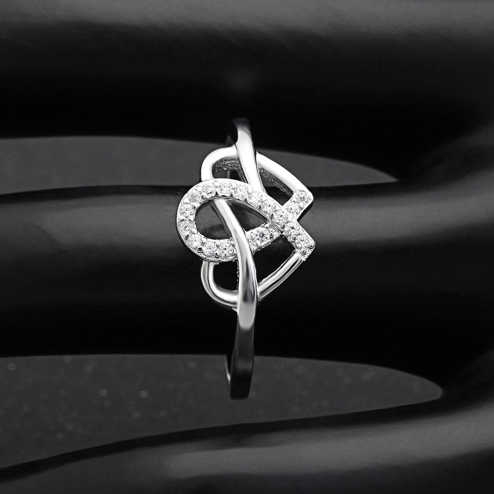 InfinityHeartPromiseRingforWomenSilverCubicZirconiaGingerLyneCollection_Silver-3