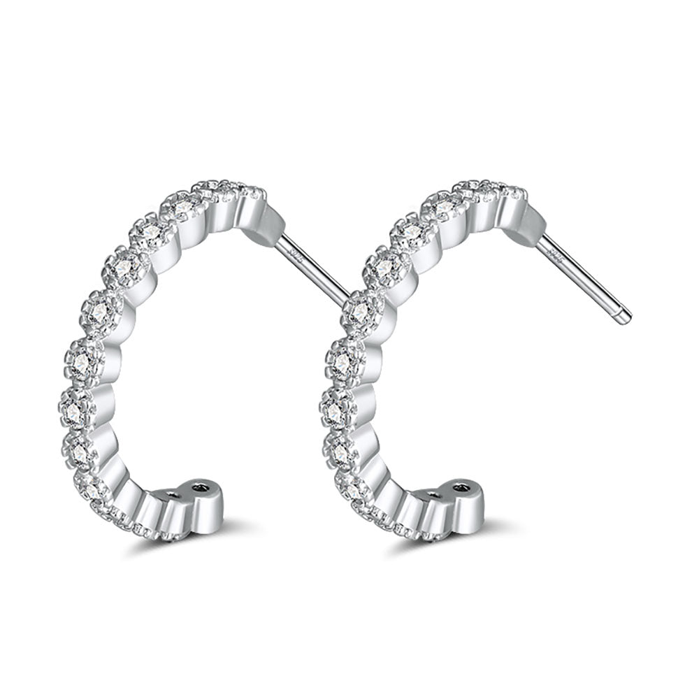 HalfHoopEarringsforWomenSterlingSilverClearCzGingerLyneCollection_Silver-1