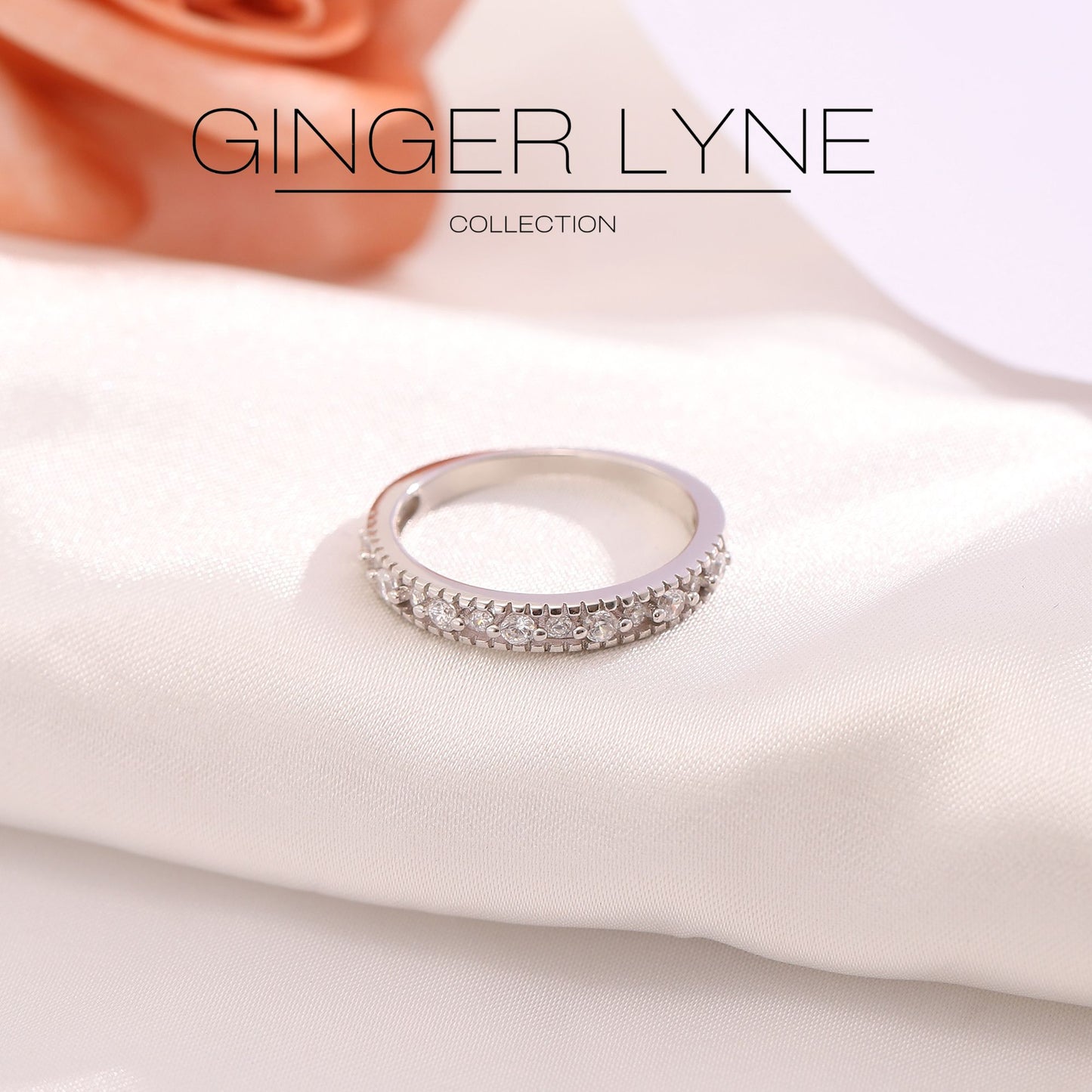 AlessiaWeddingBandforWomenSterlingSilverCZAnniversaryHalfEternityBandStackablebyGingerLyne_Silver-2