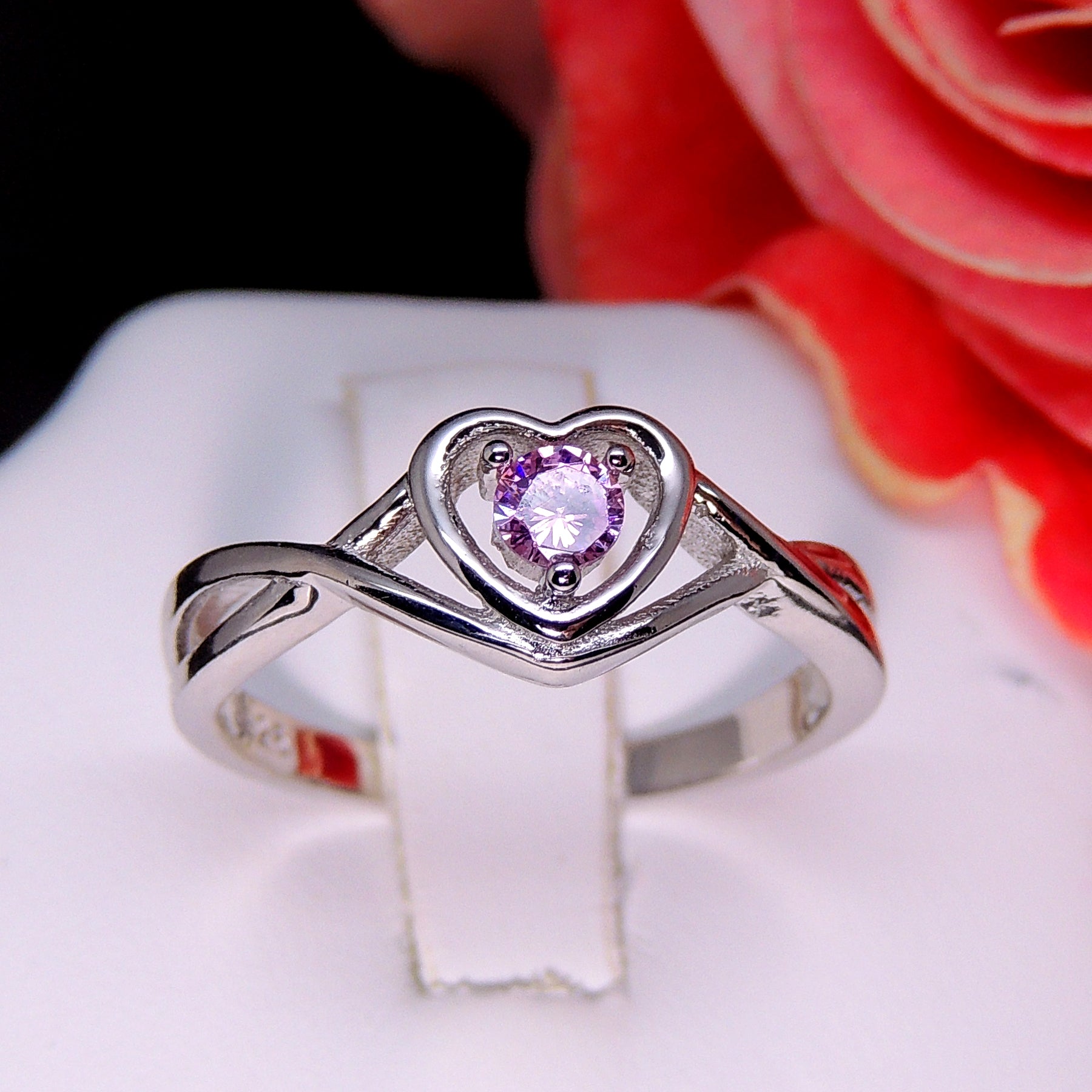 ChristineEngagementRingforWomenPromiseHeartBirthstoneCzSterlingSilverbyGingerLyne_October-Pink-3
