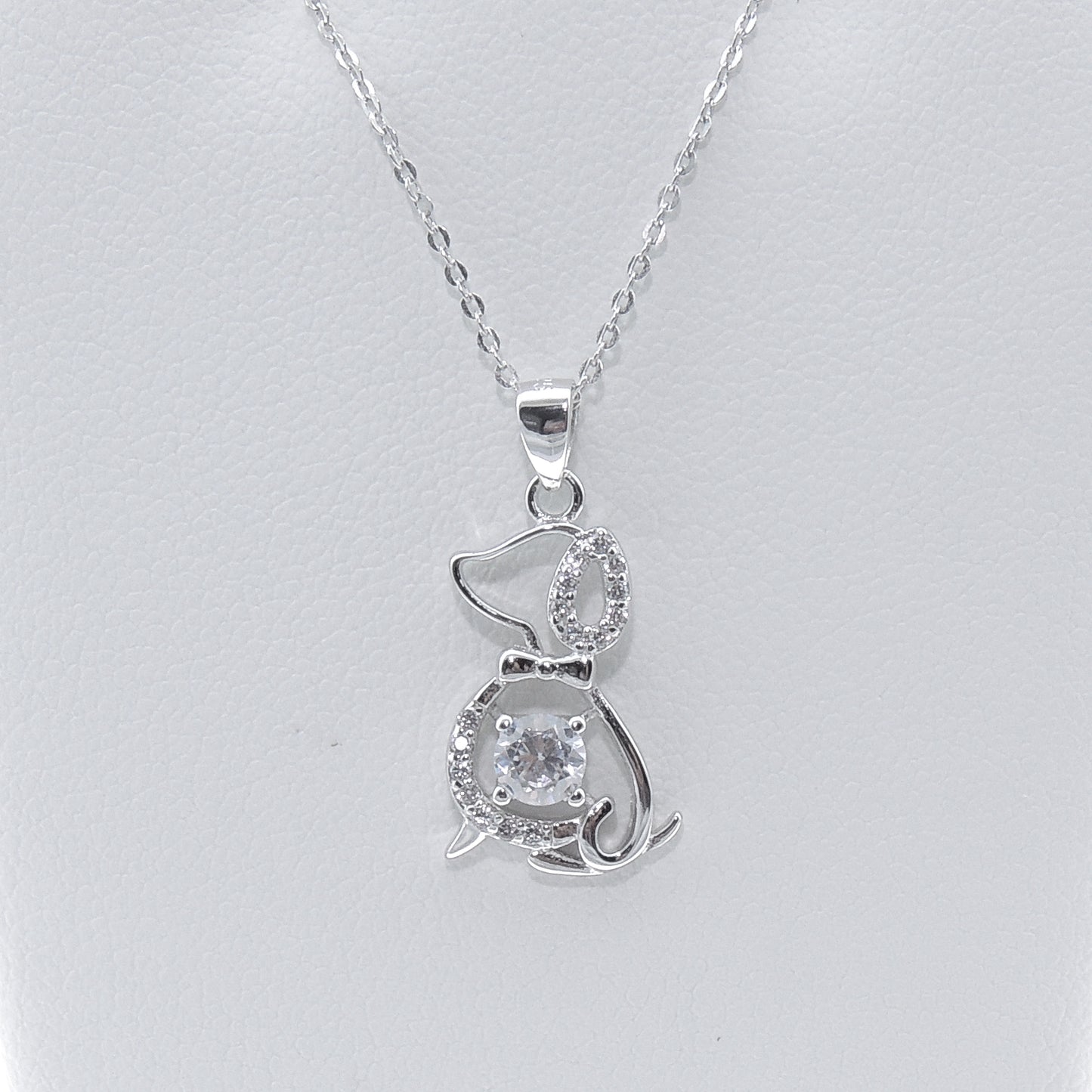 BellaDogPendantSterlingSilverCubicZirconiaChainNecklaceGingerLyneCollection_silver-4