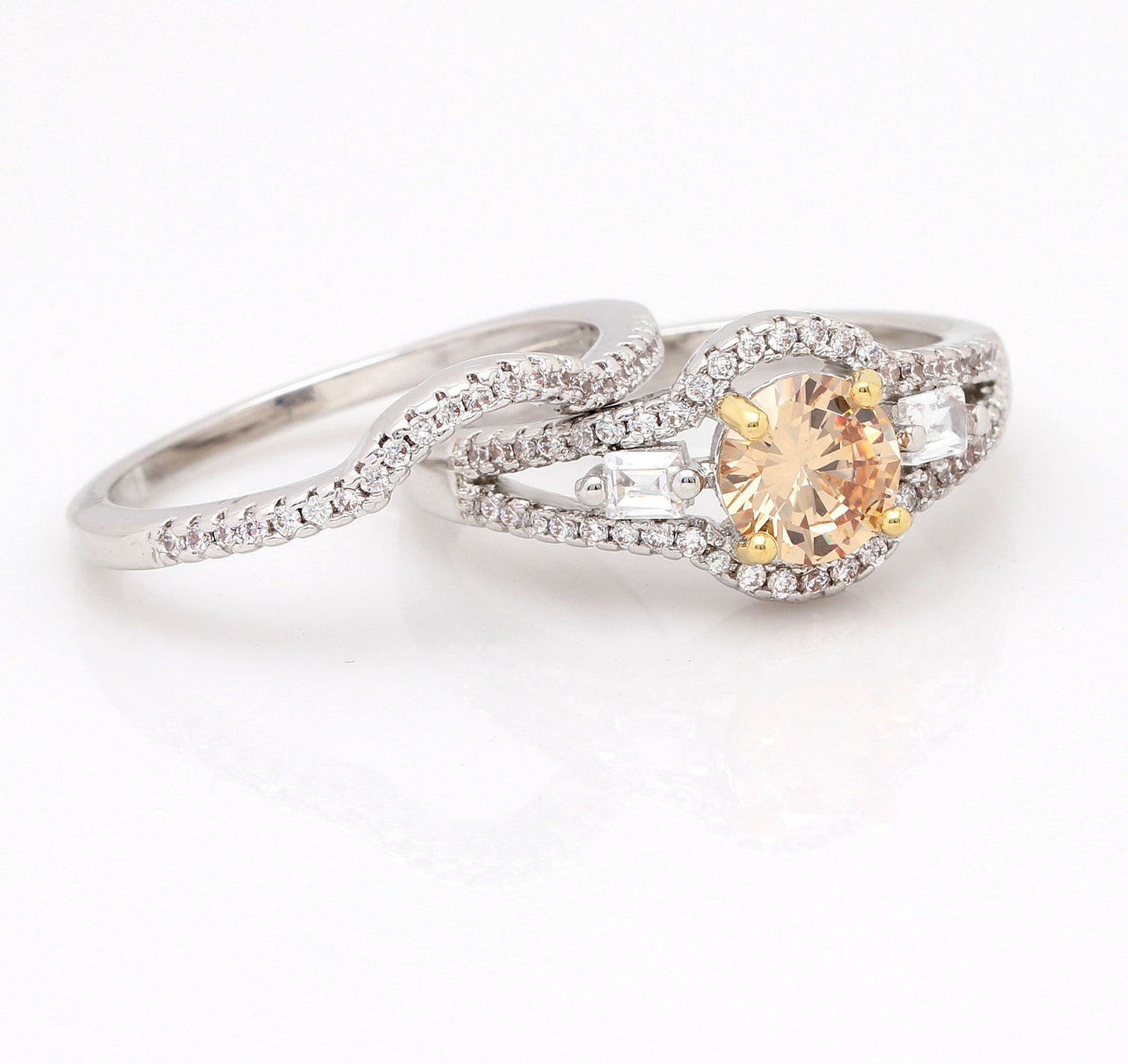 SashaWeddingRingSetforWomenChampagneCzEngagementMatchingBandGingerLyneCollection_Silver-5