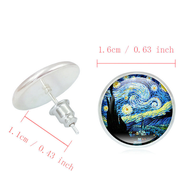 StarryNightsRoundStudEarringsSilverPlatedWomensGingerLyneCollection_Silver-3