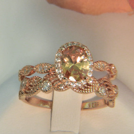AmaraWeddingRingSetforWomenSterlingSilverCzEngagementRingWeddingBandGingerLyneCollection_RoseGold-5