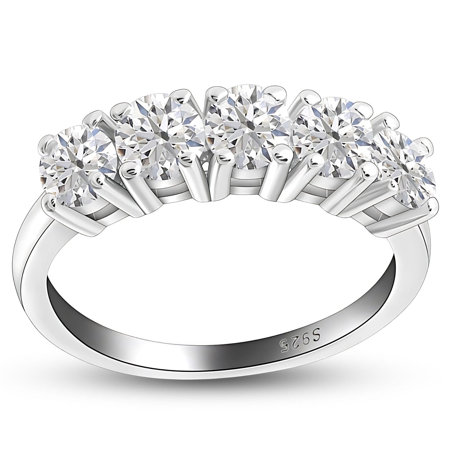 LeBellaAnniversaryRingforWomenWeddingBandRingCzSterlingSilverbyGingerLyne_Silver-1