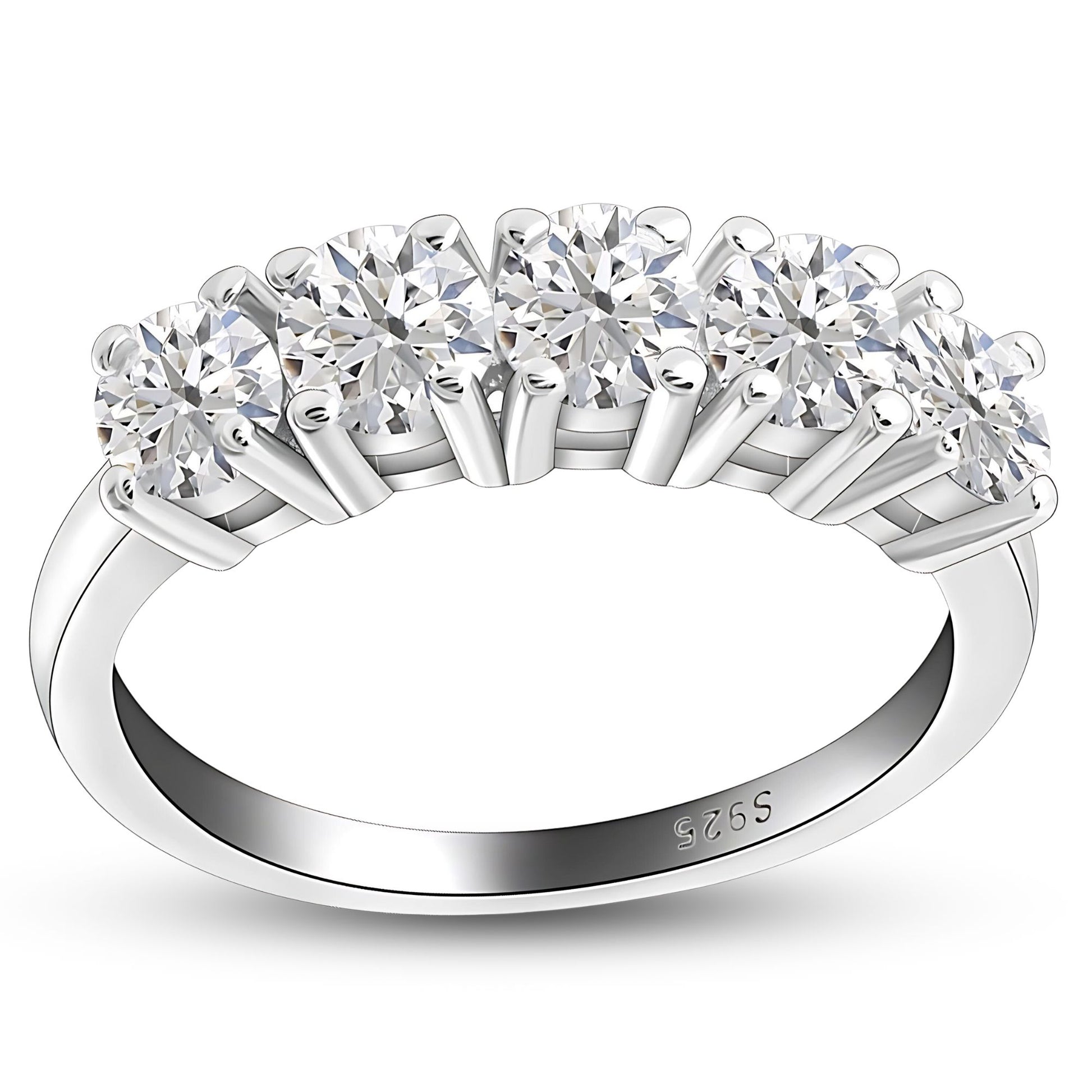 LeBellaAnniversaryRingforWomenWeddingBandRingCzSterlingSilverbyGingerLyne_Silver-1