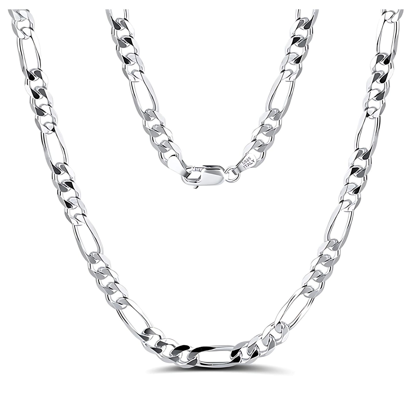 FigaroChainNecklaceforWomen16"SterlingSilver5mmGingerLyneCollection_Silver-1