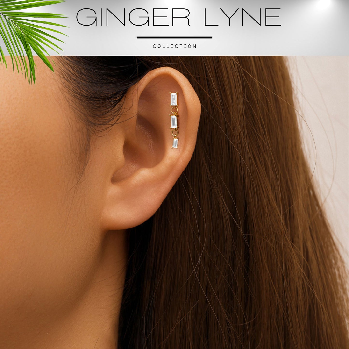 DangleFlatBackEarringsforCartilageHelixTragusUpperLobeGoldPlatedSterlingSilver1pairbyGingerLyne_Gold-2