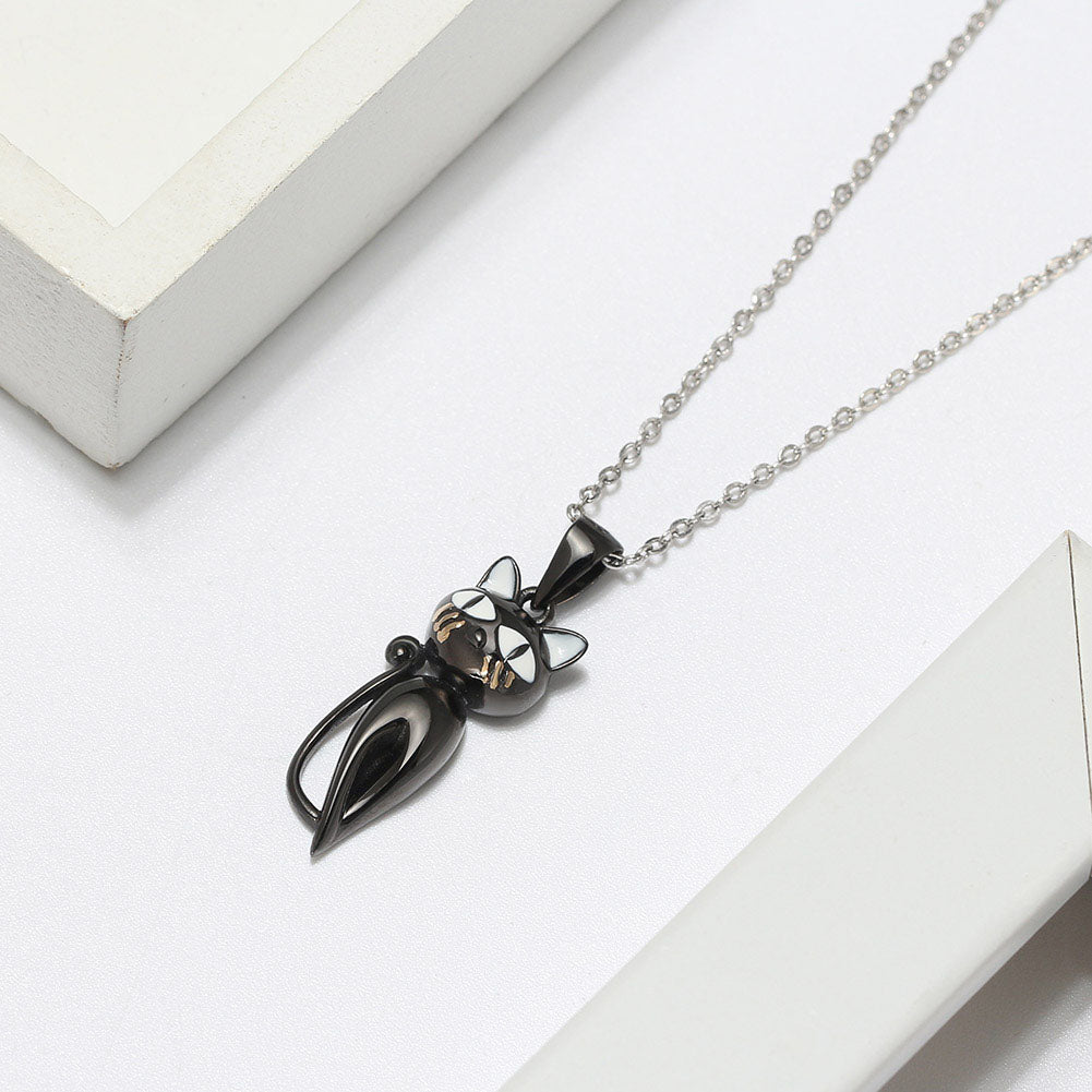 GinnyBlackCatNecklaceforWomenKittyPendantSterlingSilverGingerLyneCollection_Black-2