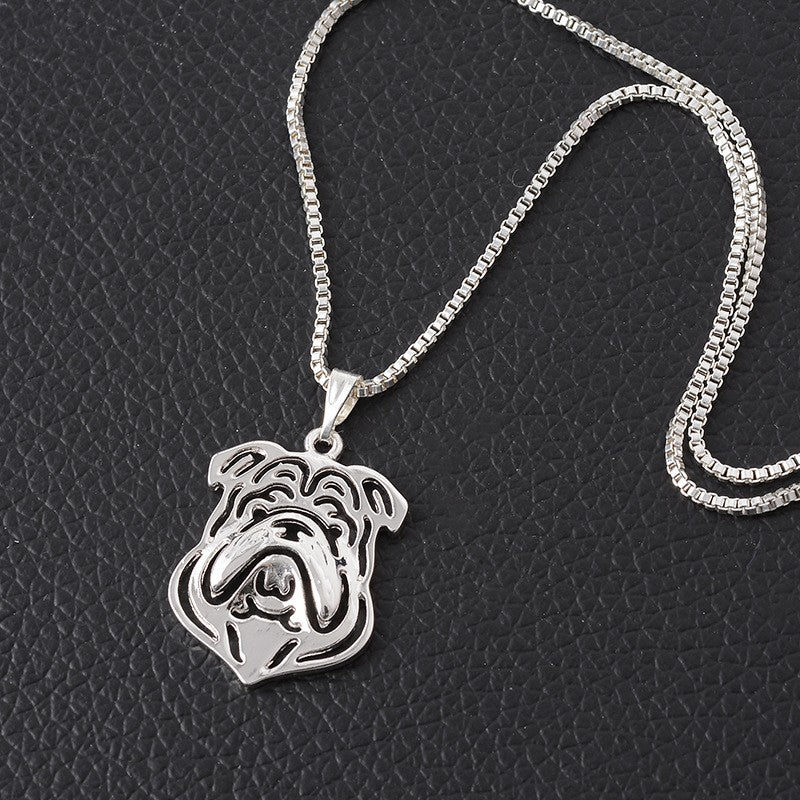 BulldogSterlingSilverDogNecklaceEarringsSetWomensGingerLyneCollection_Silver-3