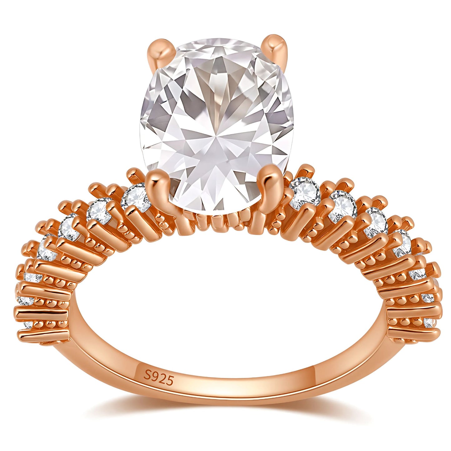 OvalEngagementRingforWomen2.54CtCubicZirconiaSterlingSilverBellariabyGingerLyne_Rose-1